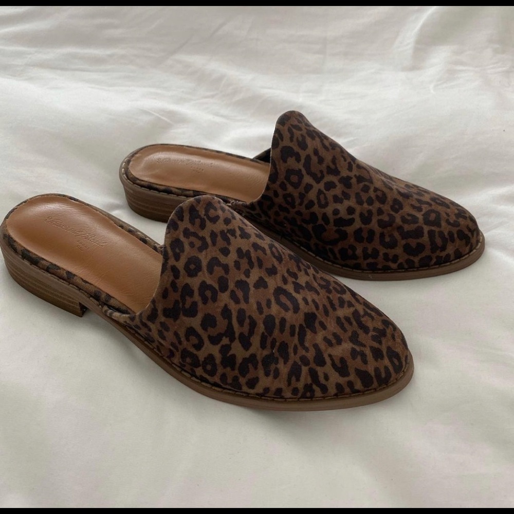 Cheetah printed mules
